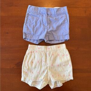 LOT 2 girls shorts 2T J Crew (GUC) and Gap (NWT), spring summer